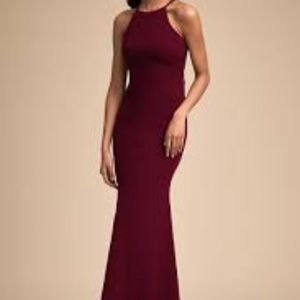 Stunning high neckline BHLDN gown with  open back